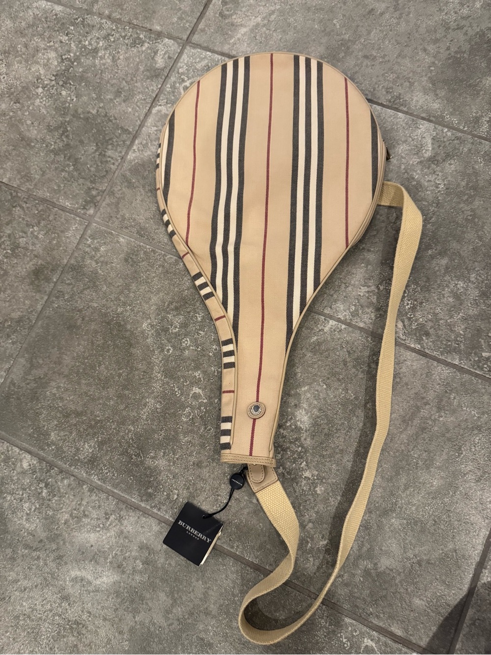 Burberry London Tennis Racket Bag with Strap vintage new with tag